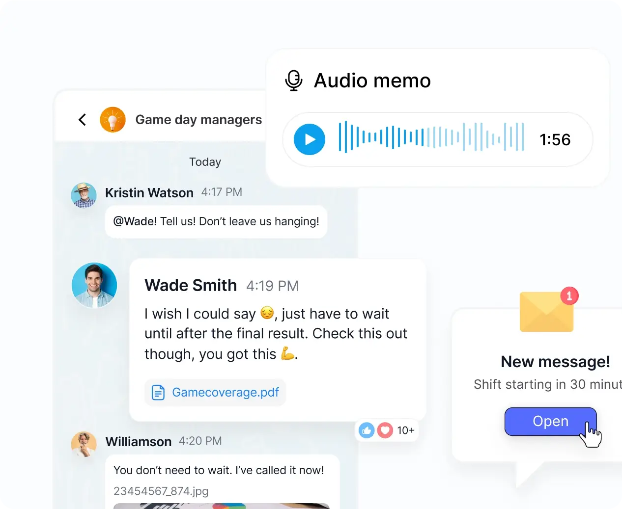 Chat app for shift work