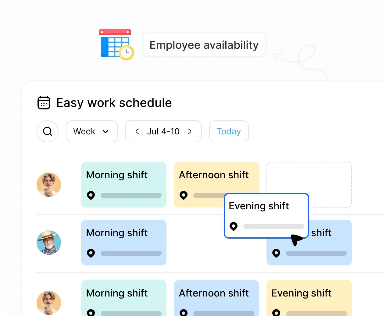 Easy shift scheduling